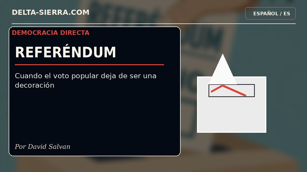 Referéndum: una piedra en el estanque