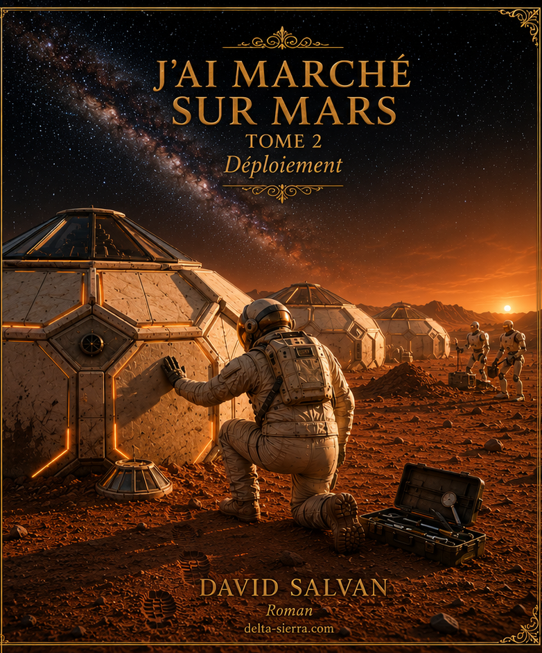 Couverture, J'ai marché sur Mars — Tome 2 : Déploiement
