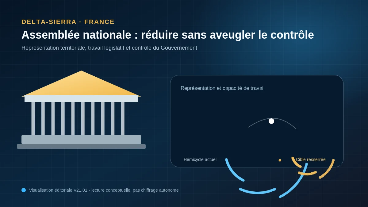 Assemblée nationale : représentation territoriale, réduction du nombre de sièges et maintien de la capacité de contrôle.