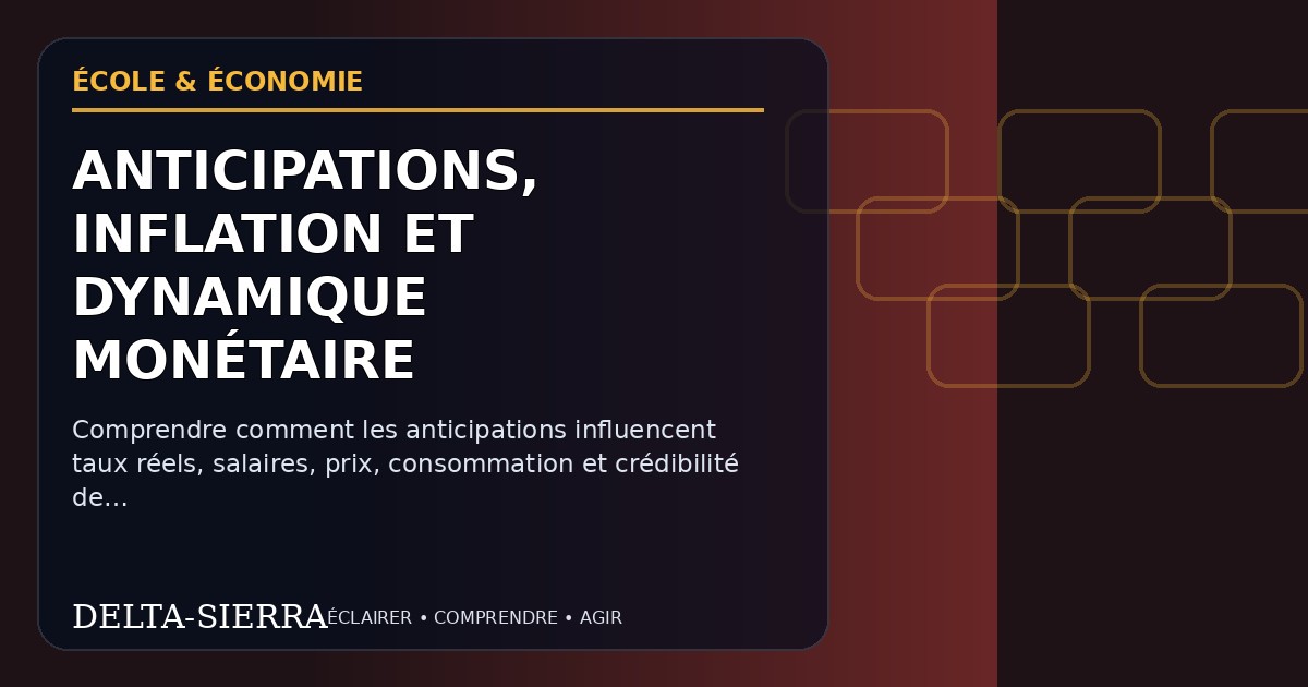 Illustration pédagogique — Anticipations, inflation et dynamique monétaire