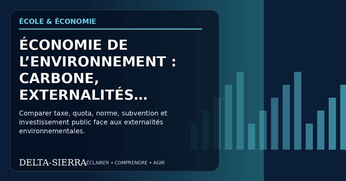 Illustration pédagogique — Économie de l’environnement : carbone, externalités et politiques
