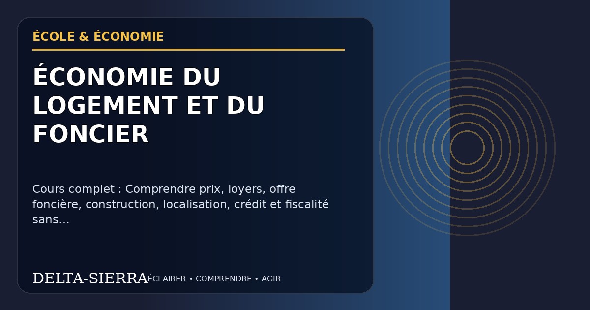 Illustration pédagogique — Économie du logement et du foncier