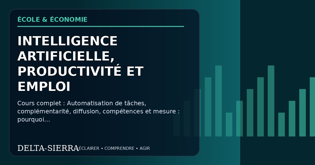 Illustration pédagogique — Intelligence artificielle, productivité et emploi