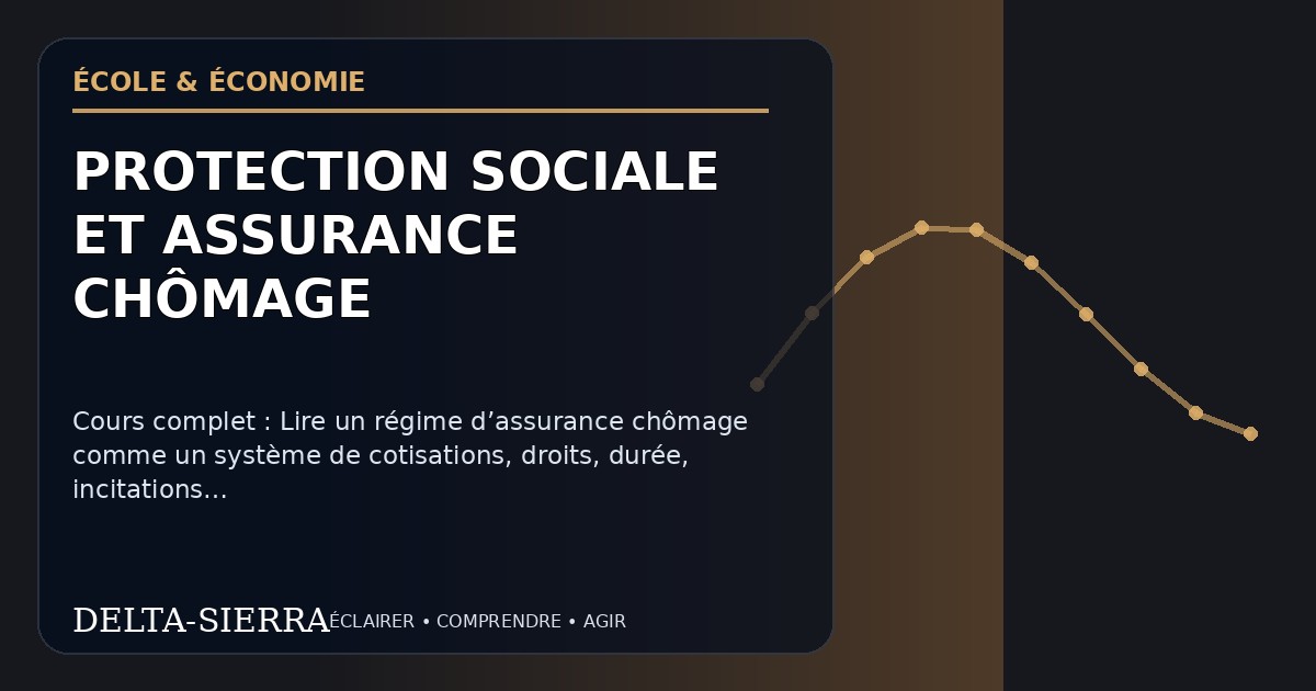 Illustration pédagogique — Protection sociale et assurance chômage