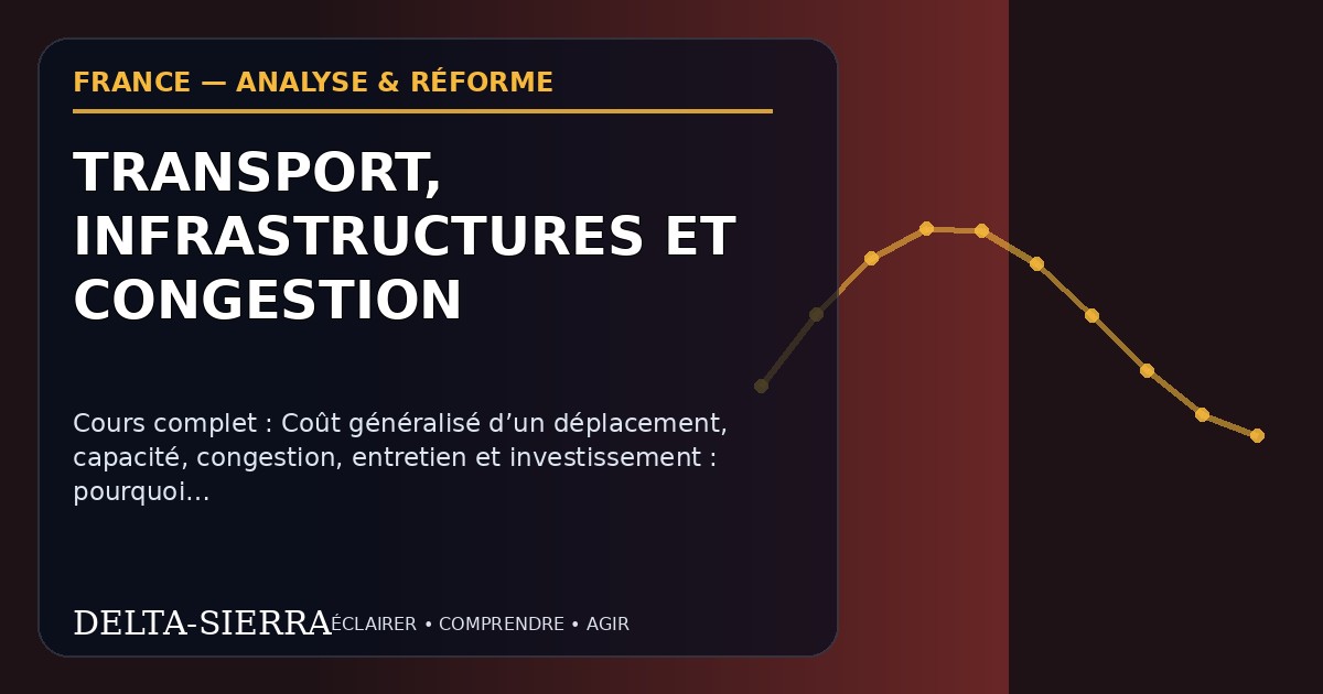 Illustration pédagogique — Transport, infrastructures et congestion