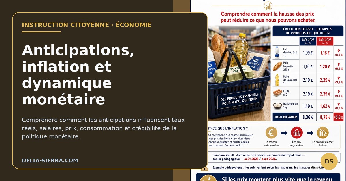 Anticipations, inflation et dynamique monétaire