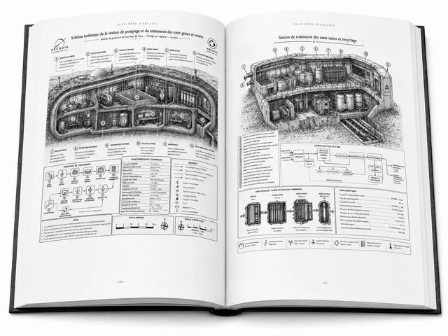 Illustration de ARCADIA — Dossier technique d’ingénierie urbaine martienne — Compagnon du roman J’ai marché sur Mars