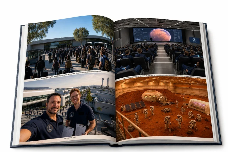 Selection facilities, briefing halls and the first visualisation of Arcadia.