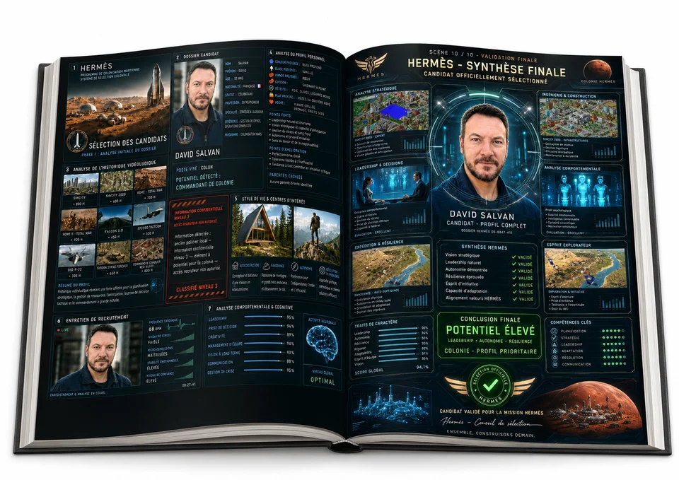 Une fiche de synthèse visuelle du projet HERMES et de son potentiel opérationnel.