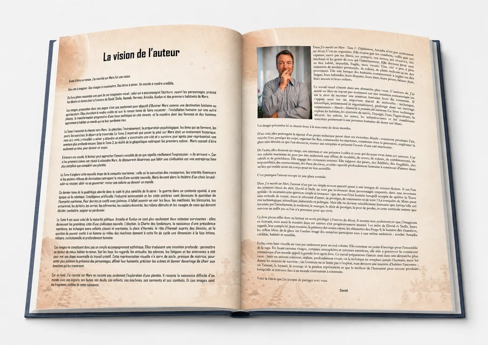La note de l’auteur et l’ouverture du quatrième volume illustré.
