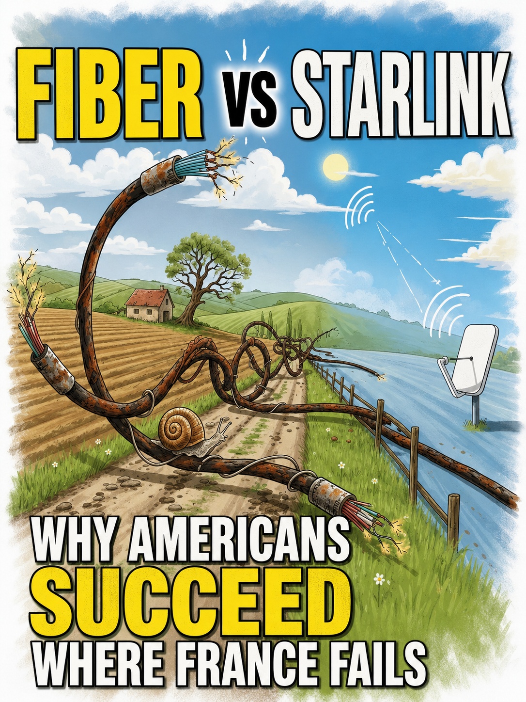 Fiber versus Starlink: where France fails
