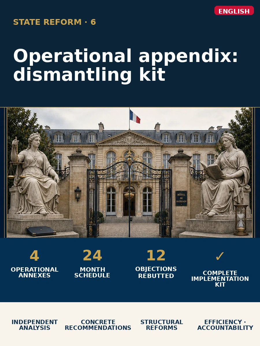 Operational appendix: dismantling kit