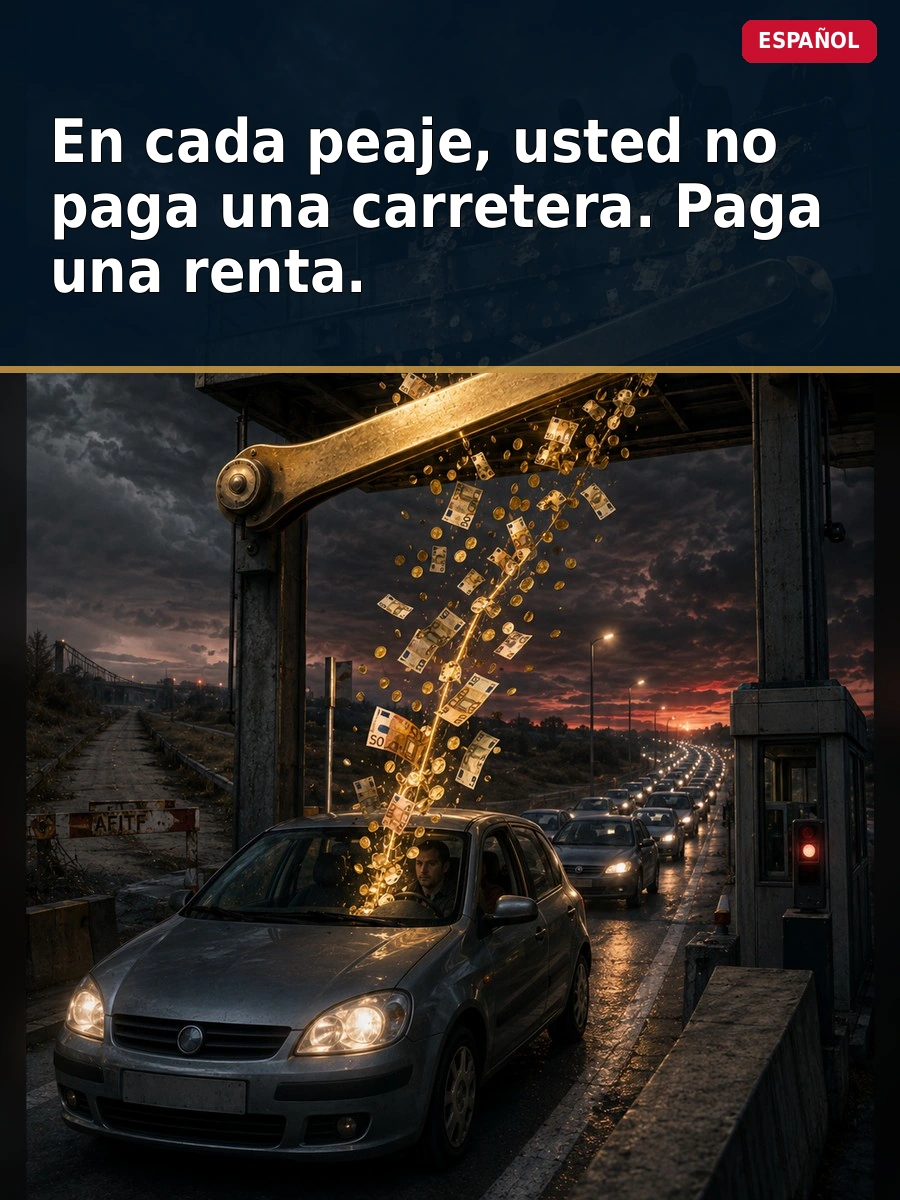 En cada peaje, usted no paga una carretera. Paga una renta.