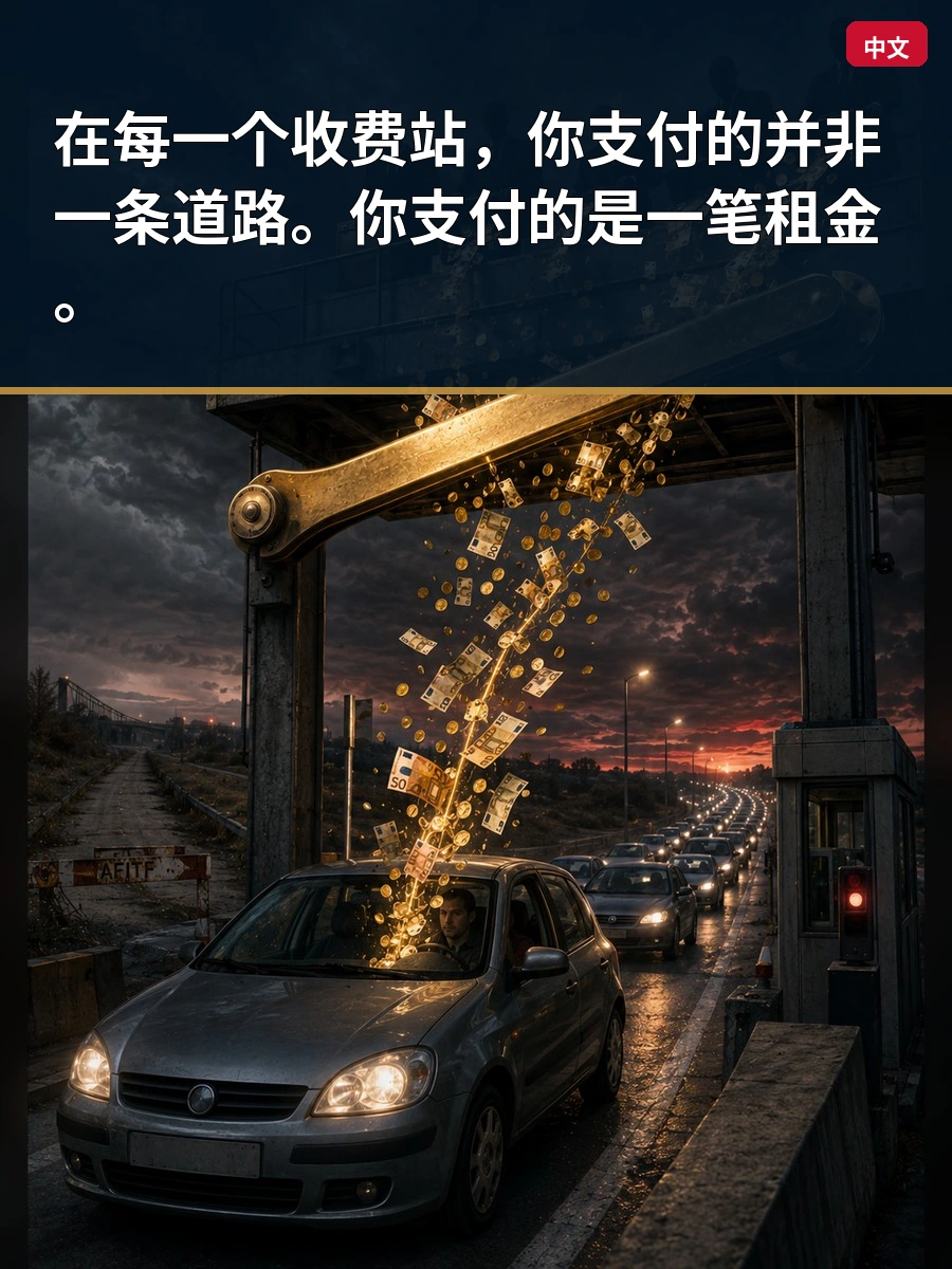 在每一个收费站，你支付的并非一条道路。你支付的是一笔租金。