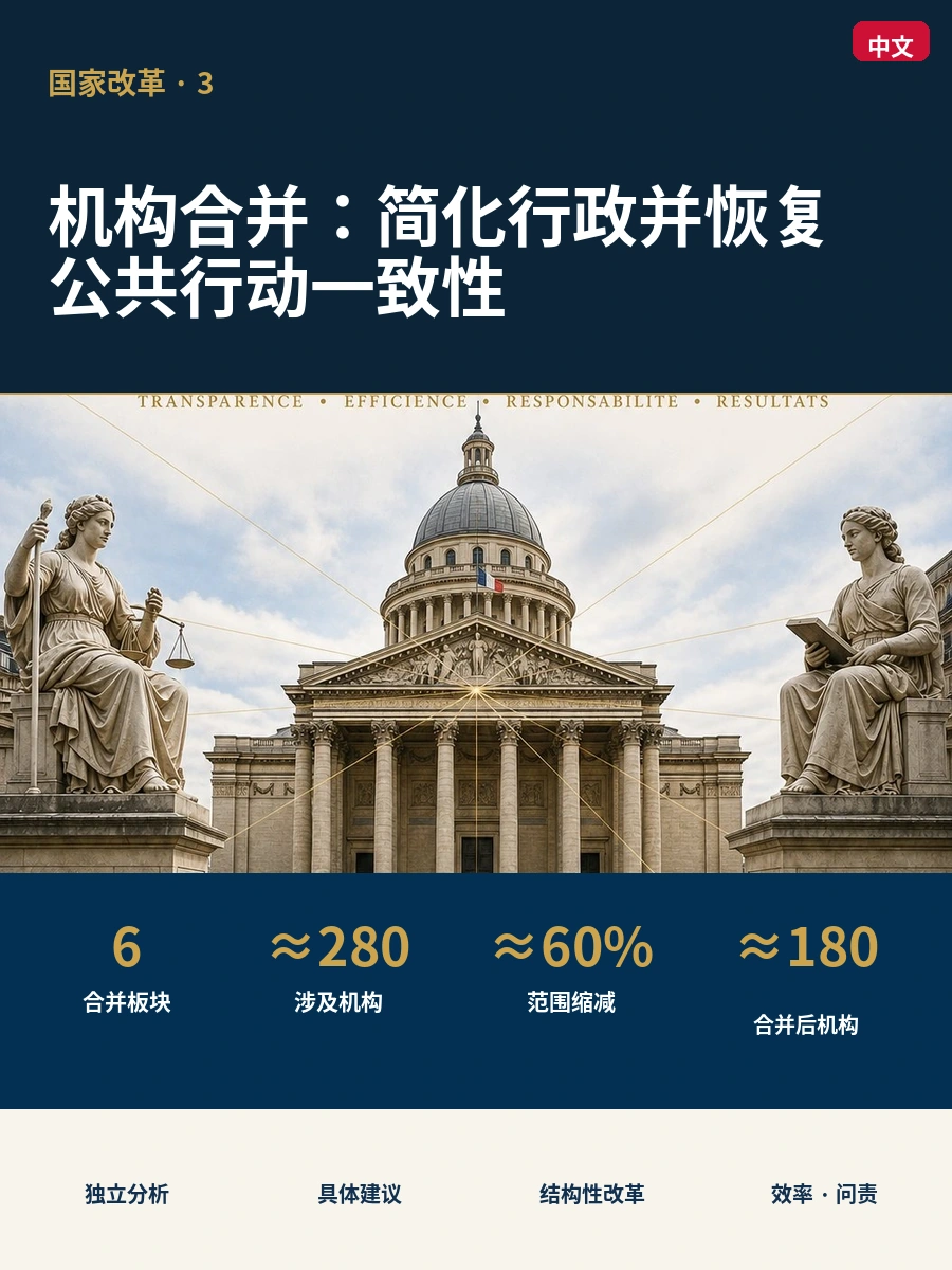 机构合并：简化行政并恢复公共行动一致性