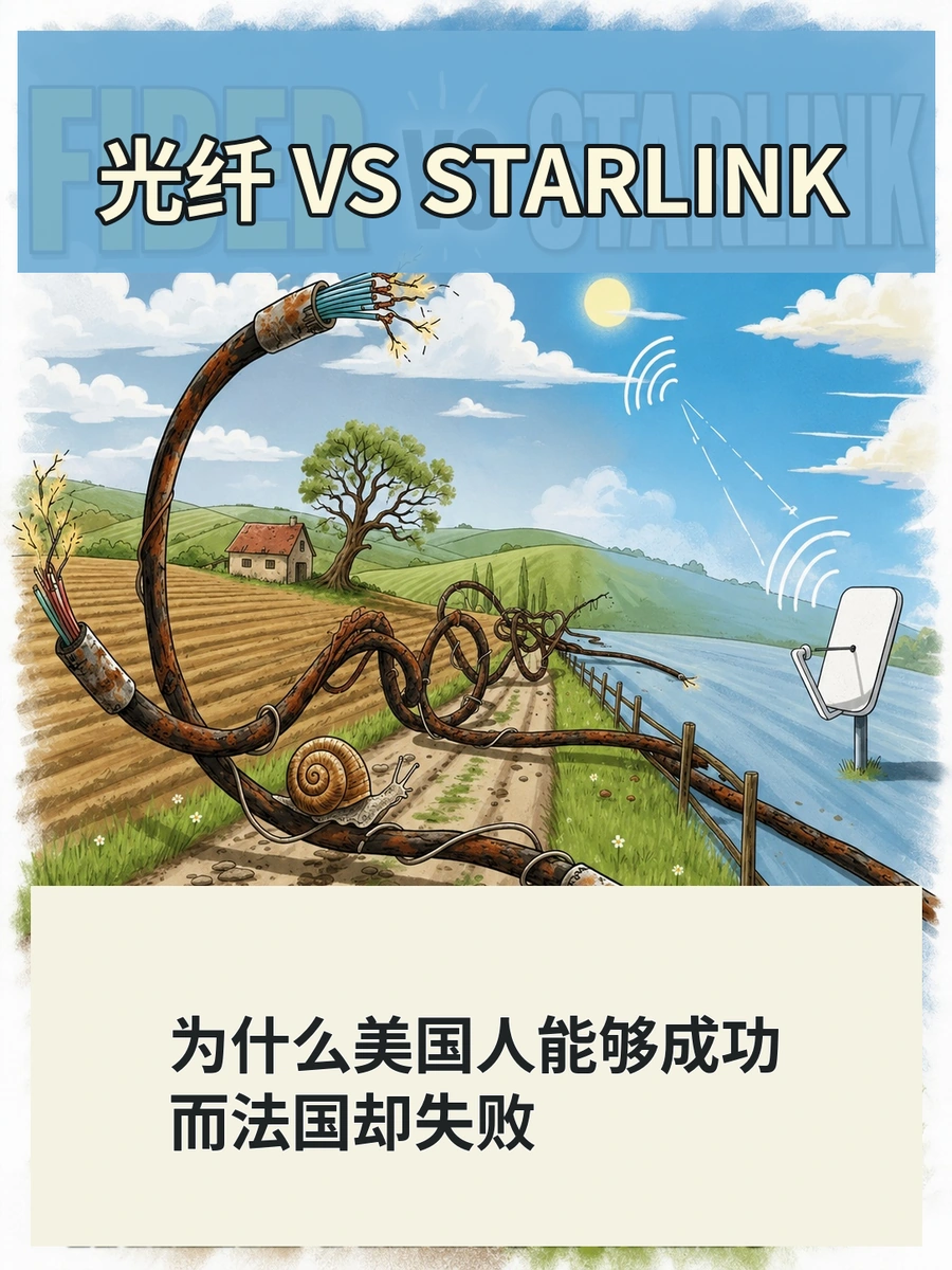 光纤对阵Starlink：法国失败之处