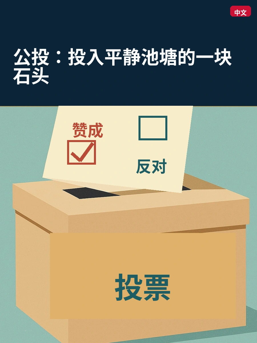 公投：投入平静池塘的一块石头