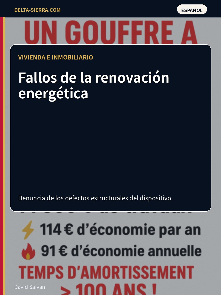 Fallos de la renovación energética