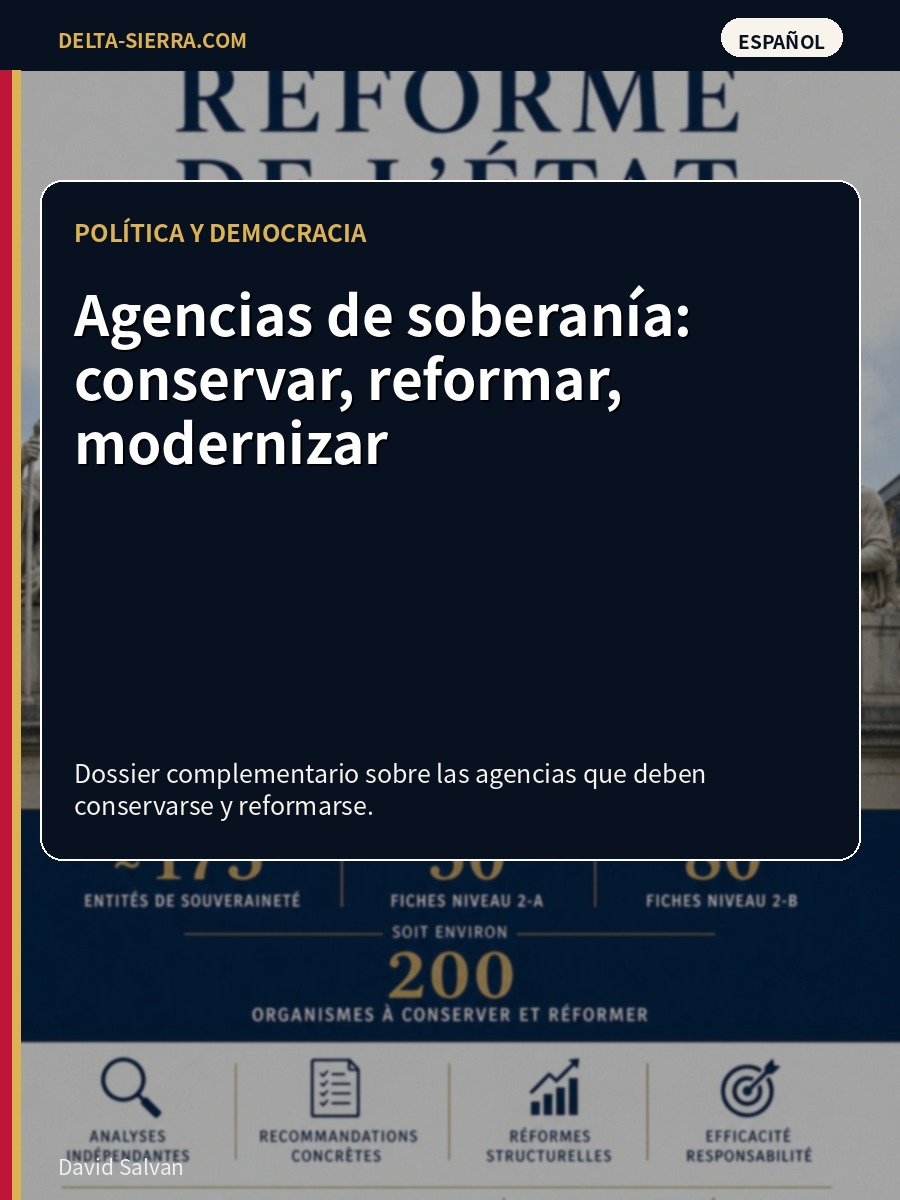 Agencias de soberanía: conservar, reformar y modernizar