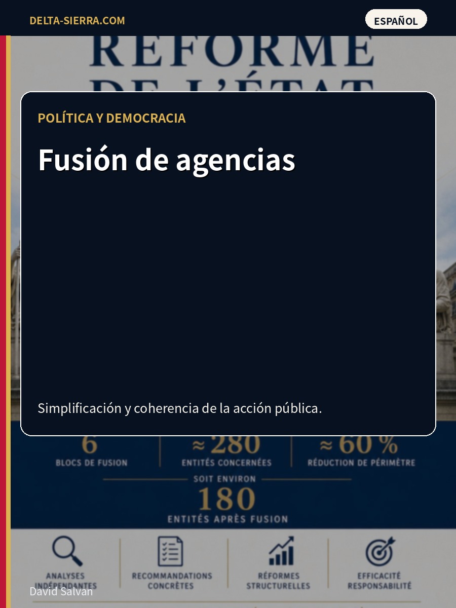 Fusionar agencias públicas
