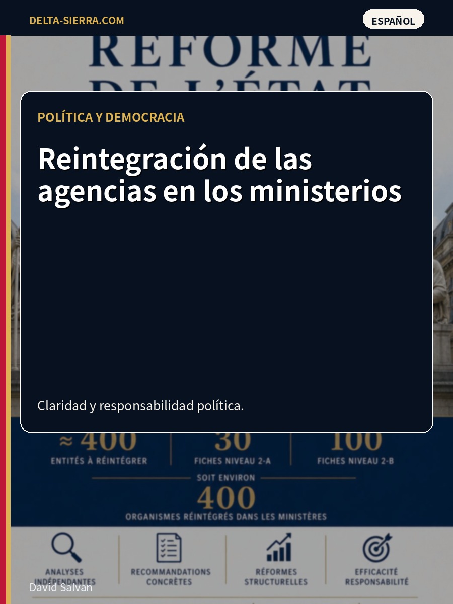 Reintegrar agencias en los ministerios