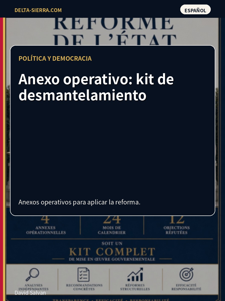 Kit operativo de reorganización
