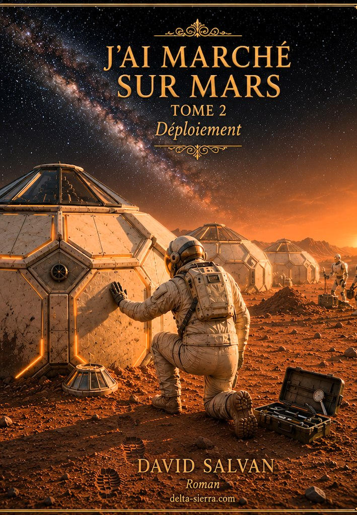 Couverture du roman J’ai marché sur Mars — Tome 2 : Déploiement, de David Salvan