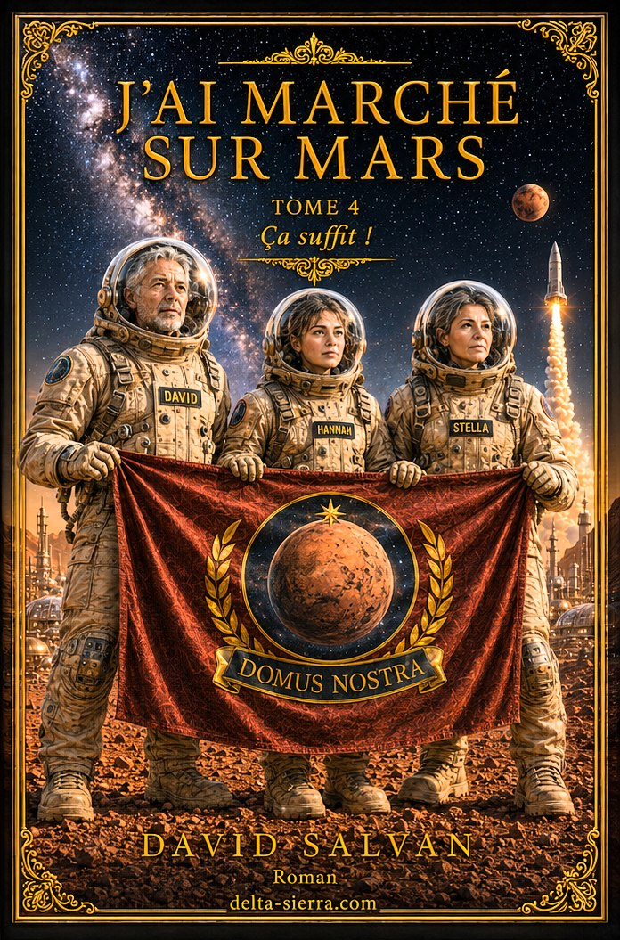 Couverture du roman J’ai marché sur Mars — Tome 4 : Ça suffit !, de David Salvan