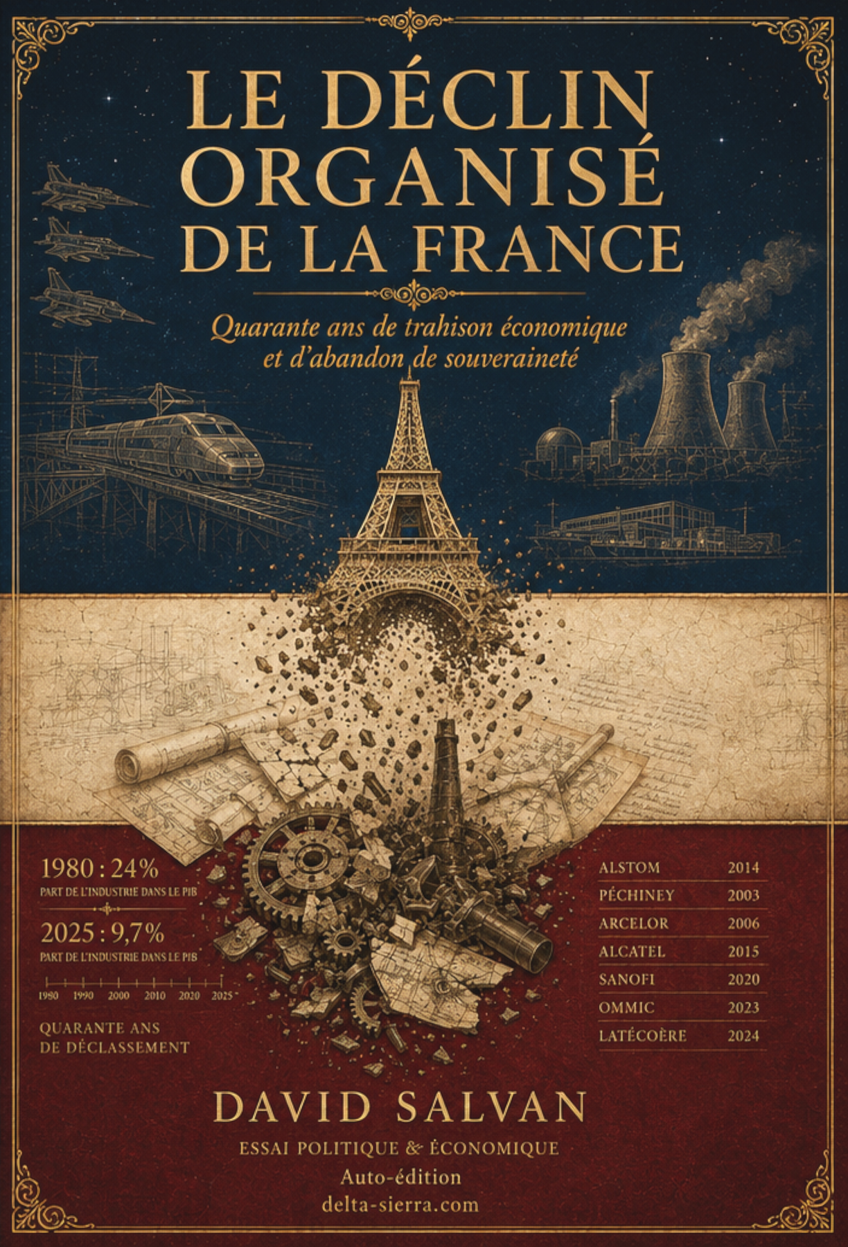 Couverture du livre Le Déclin organisé de la France, de David Salvan