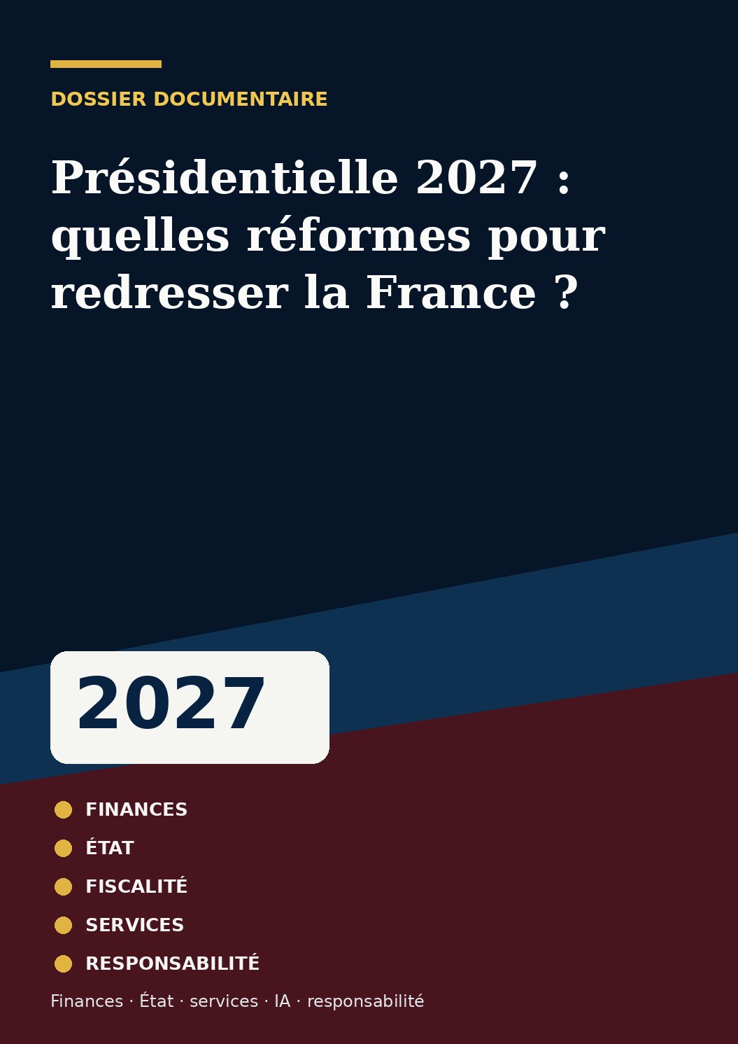 Présidentielle 2027 : quelles réformes pour redresser la France ?