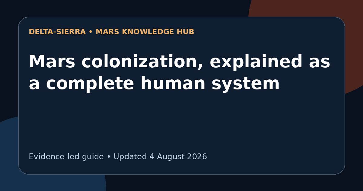 Mars colonization knowledge hub