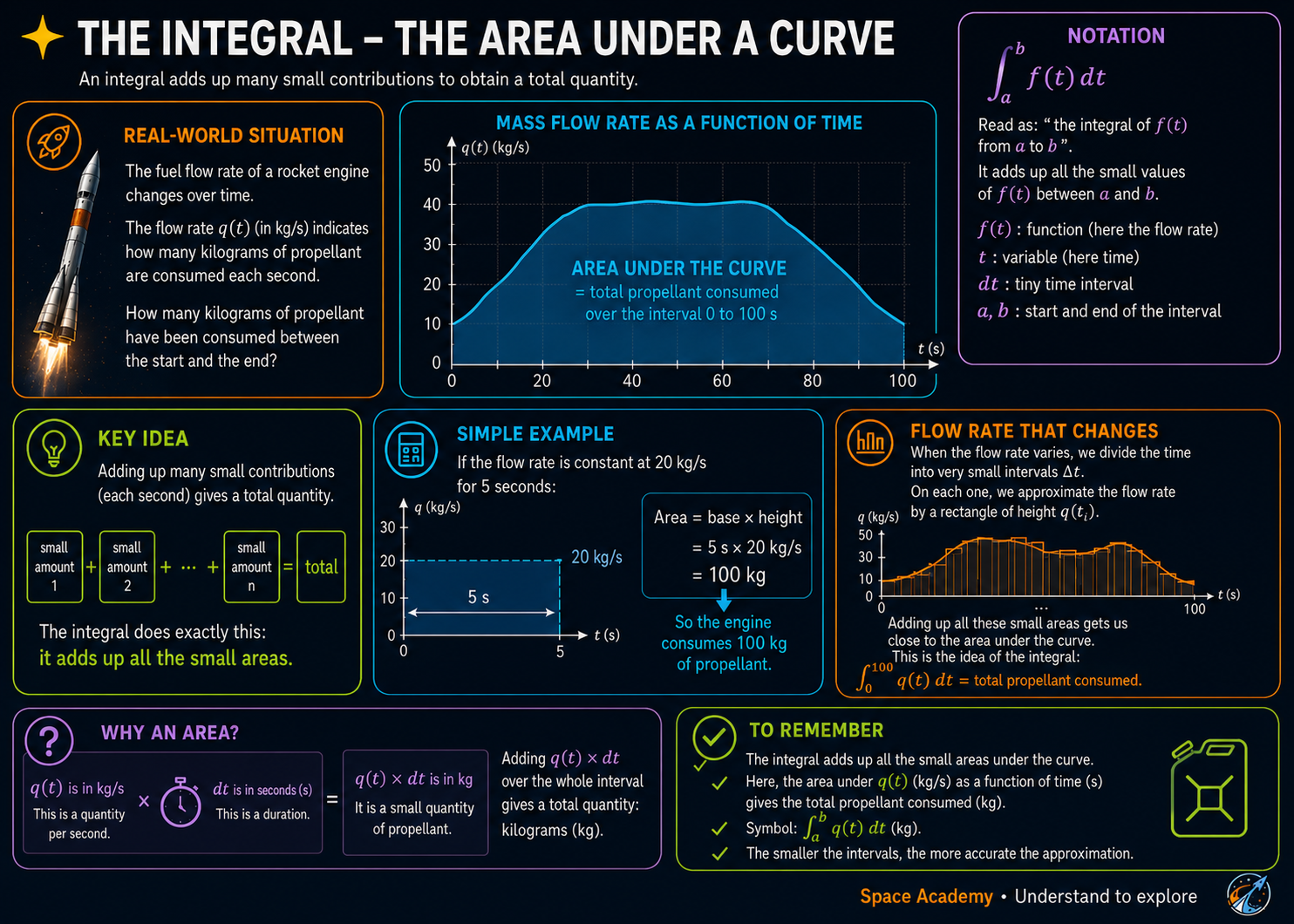 Technical illustration 036 for AM-01.12 — Integral: calculate what accumulates in total