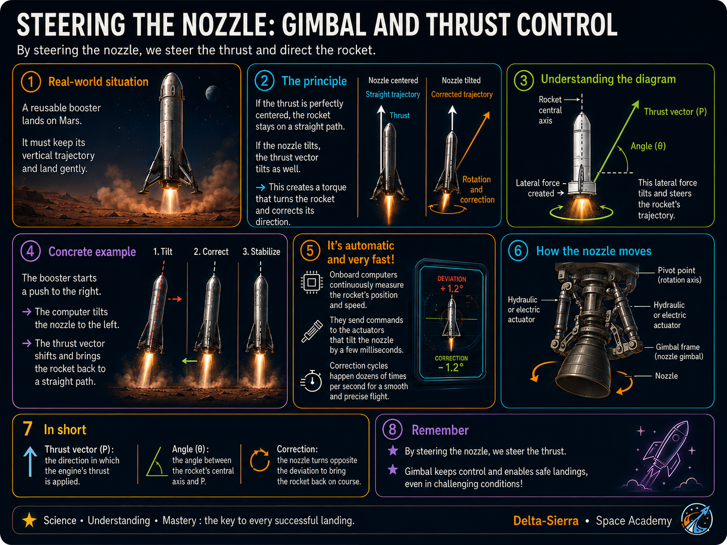 Technical illustration 053 for Steering thrust: gimbals, actuators, and thrust vector control