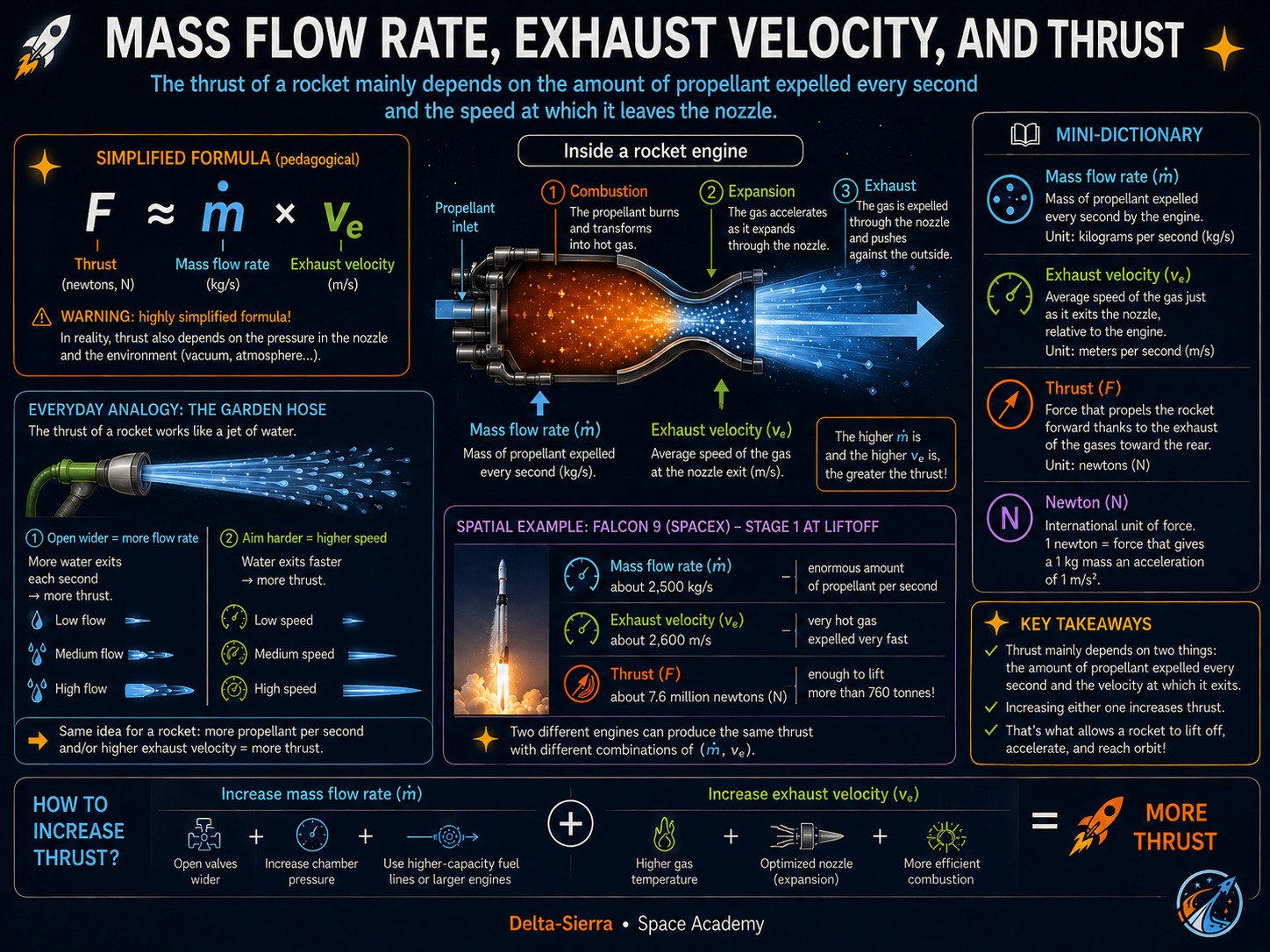 Technical illustration 082 for Calculate rocket thrust — and understand where the equation comes from