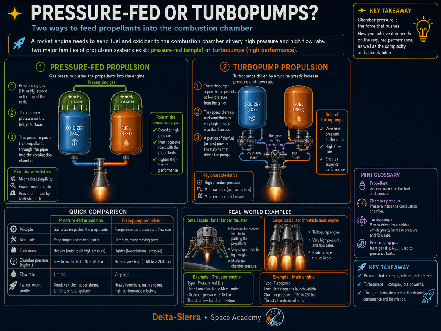Technical illustration 085 for AM-04.33 — Turbopumps: why a powerful engine needs a pump driven by a turbine