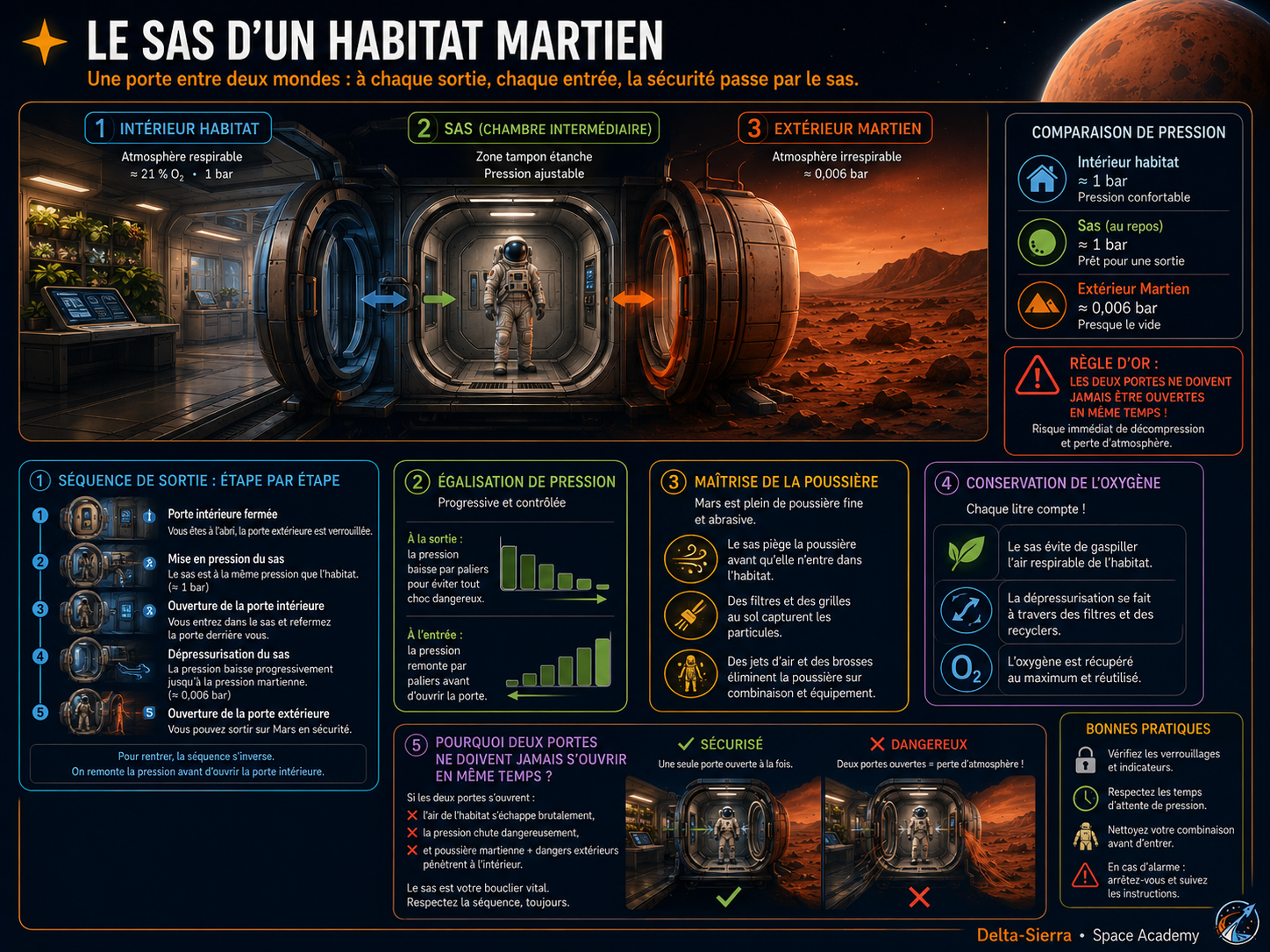 Sas et habitat pressurisé