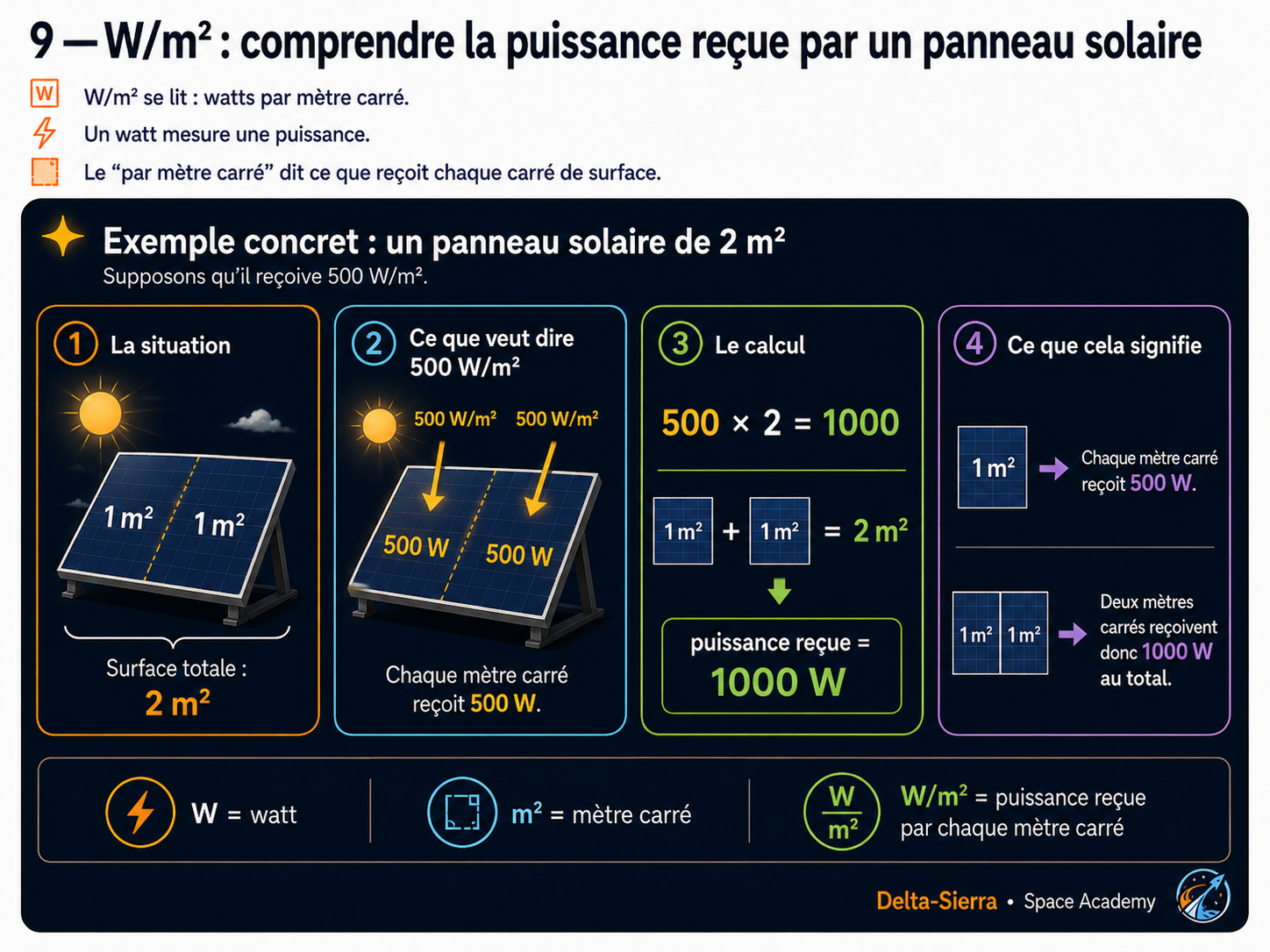 Puissance surfacique en W/m²