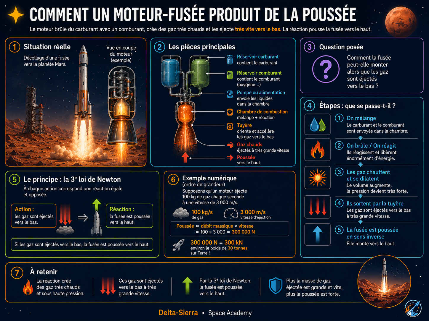 Fonctionnement d’un moteur-fusée