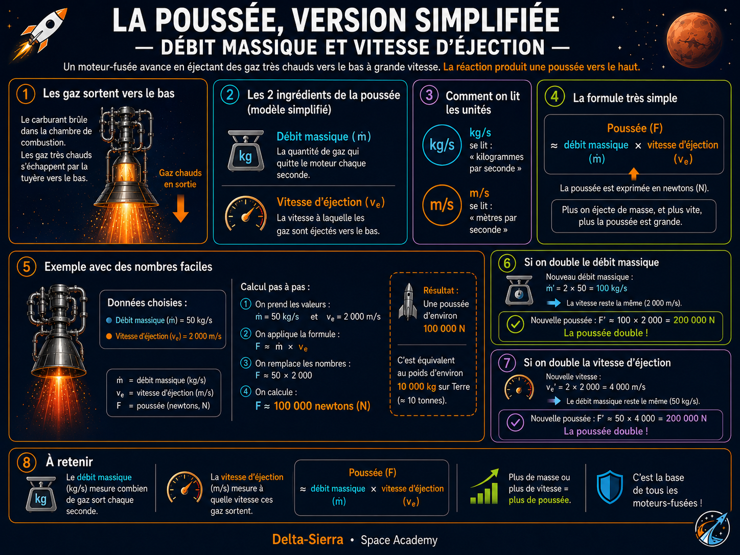 Poussée — modèle simplifié