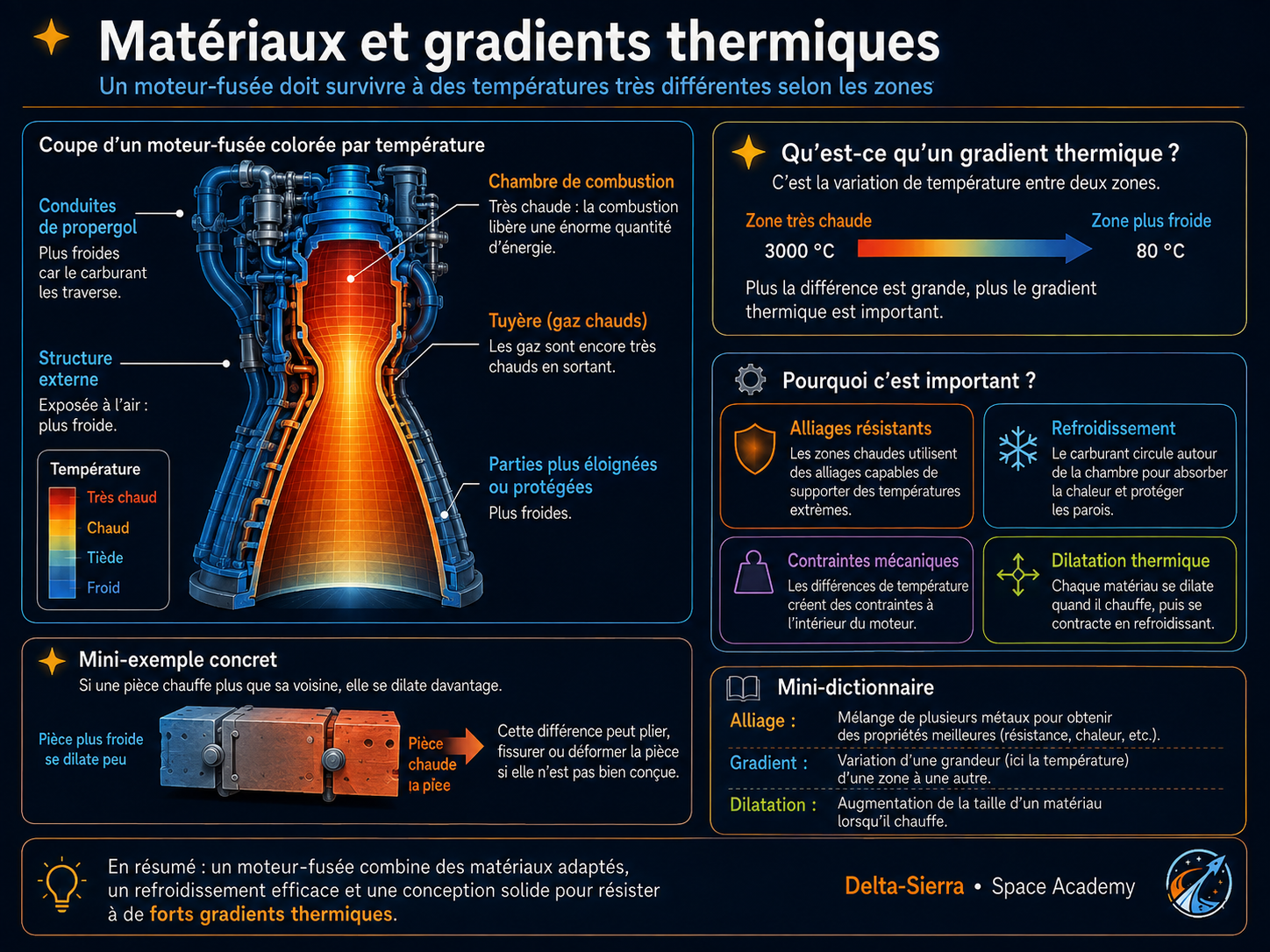 Matériaux et gradients thermiques