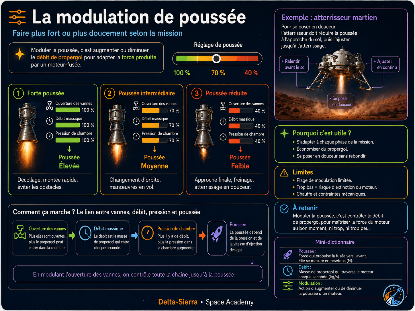 Modulation de poussée