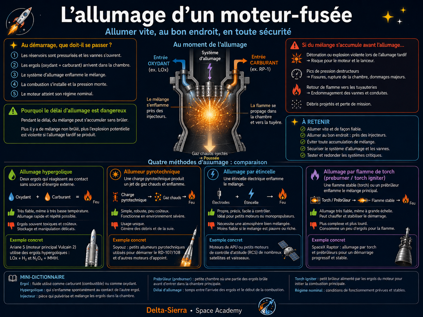 Allumage d’un moteur-fusée
