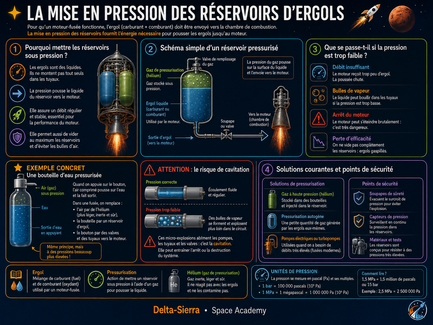 Mise en pression des réservoirs