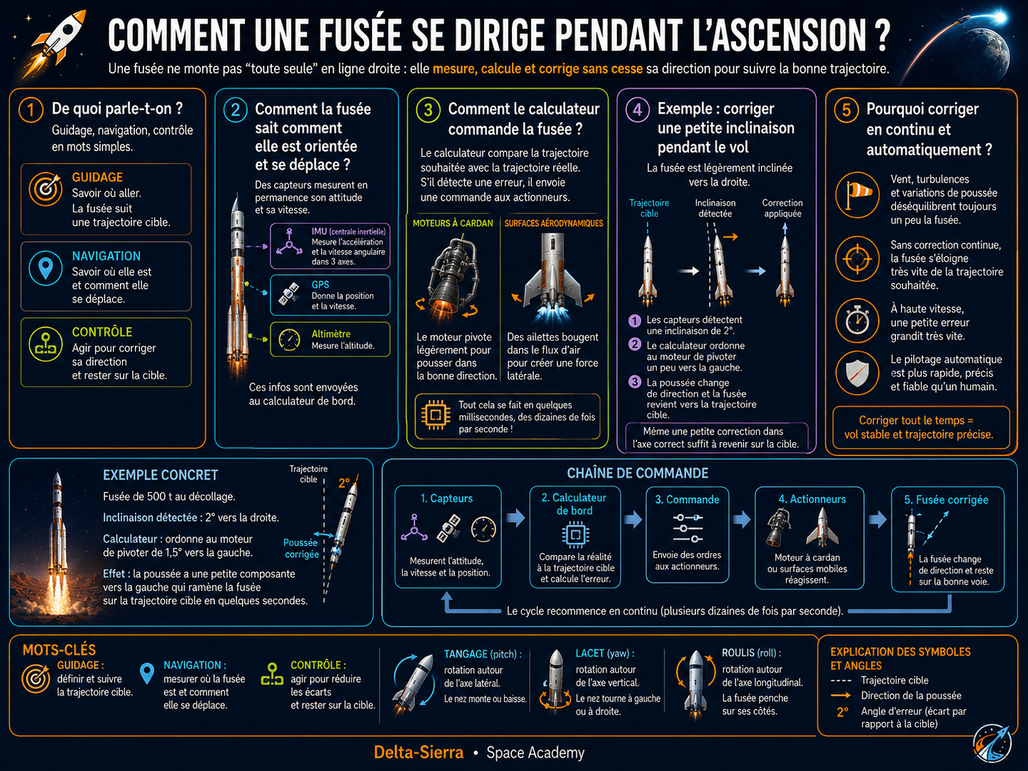 Guidage pendant l’ascension