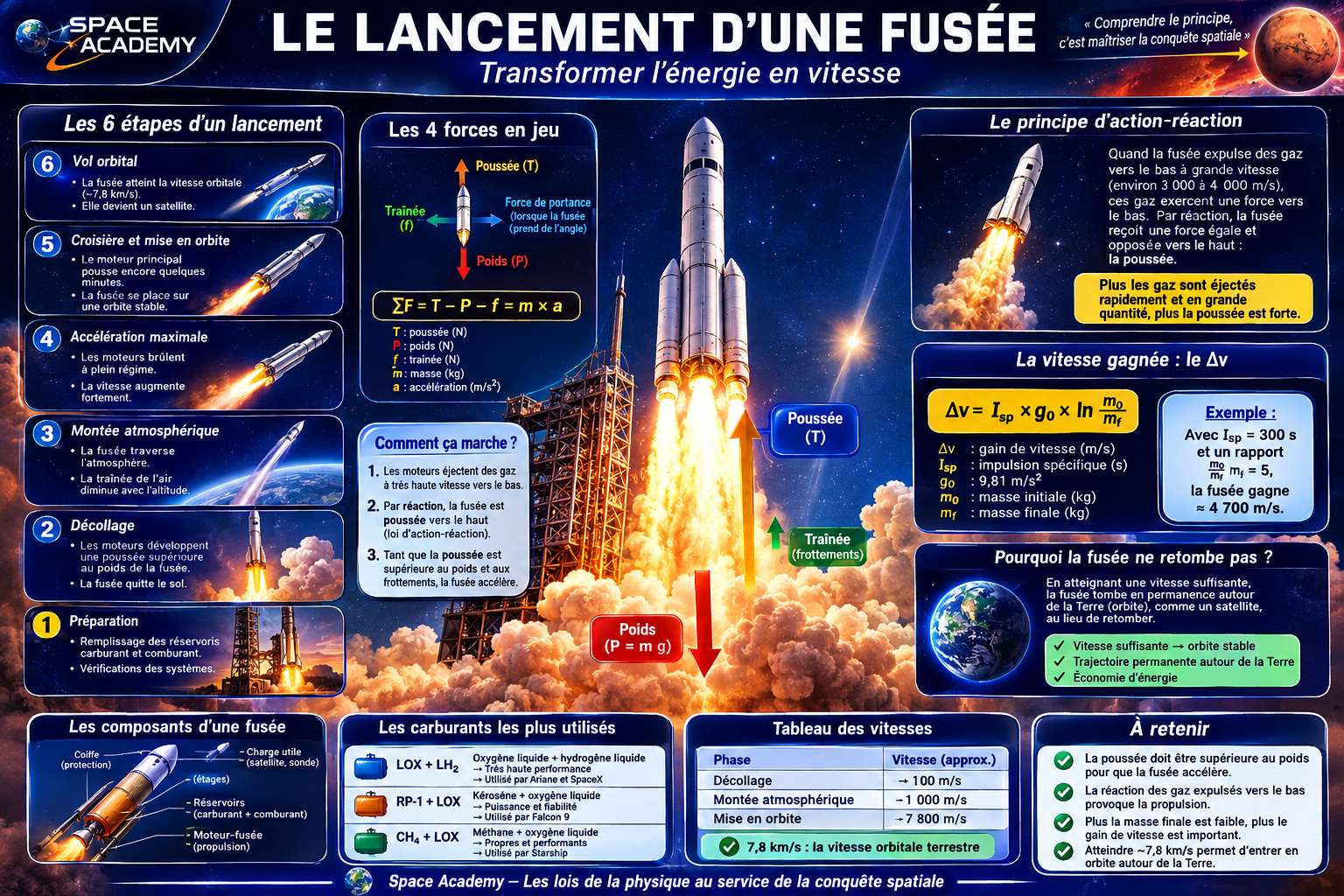 Lancement d’une fusée — séquence
