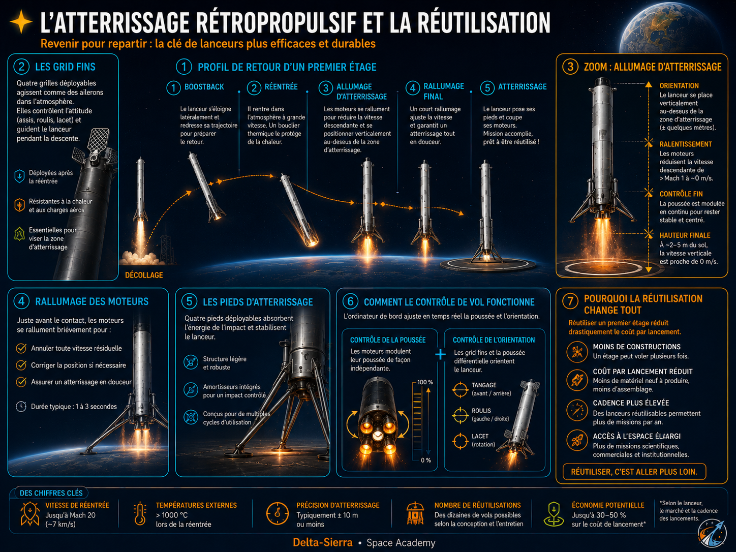 Atterrissage rétropropulsif et réutilisation
