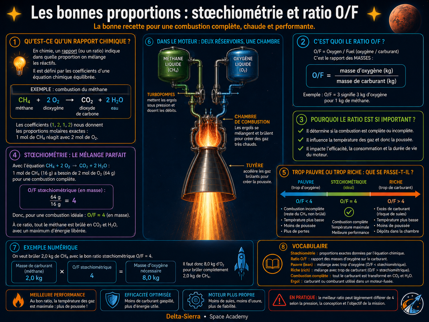 Stœchiométrie et ratio O/F