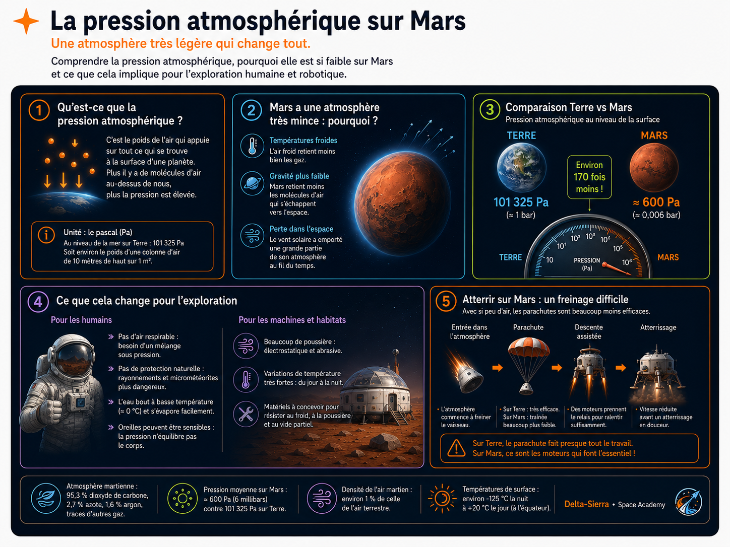 Pression atmosphérique sur Mars