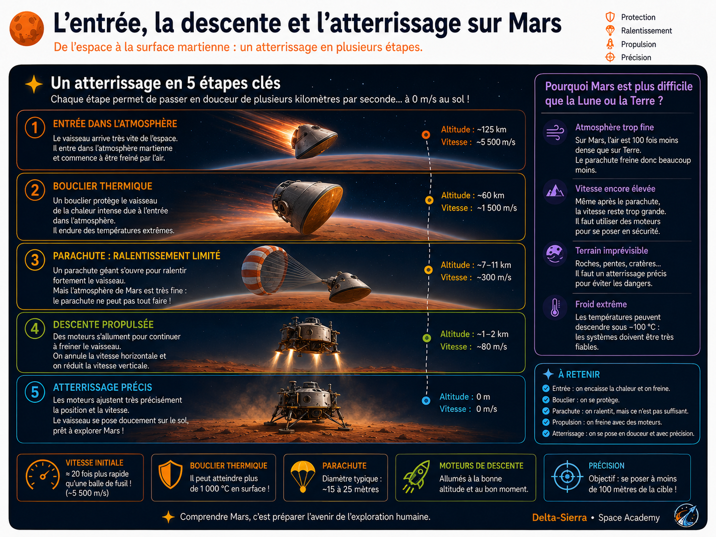 Entrée, descente et atterrissage