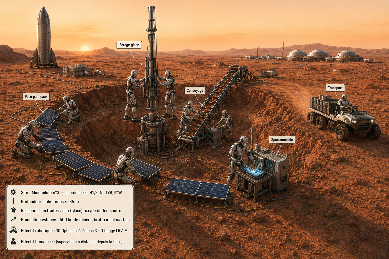 Base martienne et chaîne industrielle